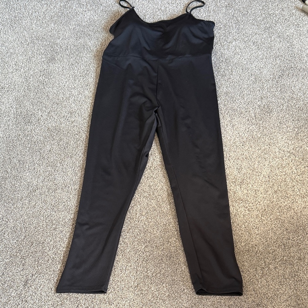 Black Women's Jumpsuit with Slim Straps